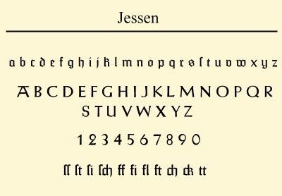 1924 bis 29 entstand die Jessen-Schrift.